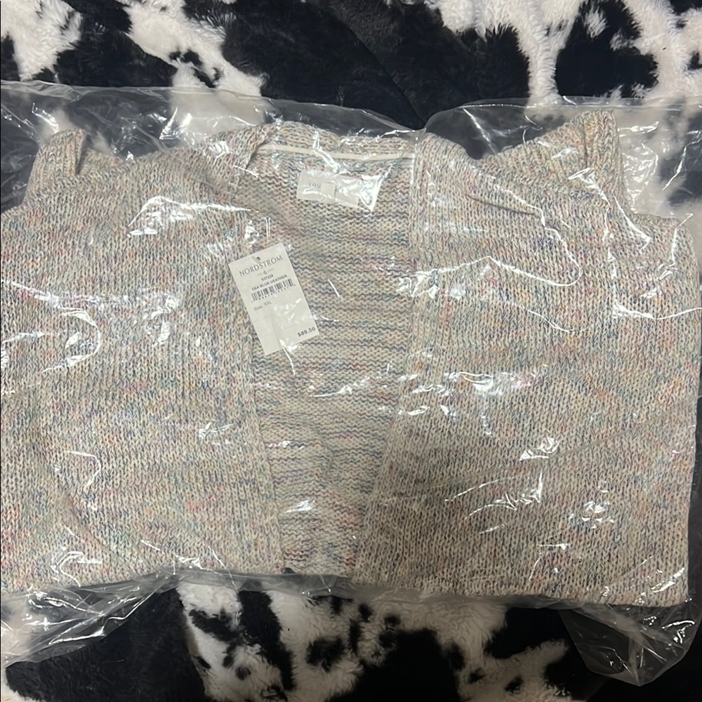 Nordstrom Sea Blue Heather Knit Sweater